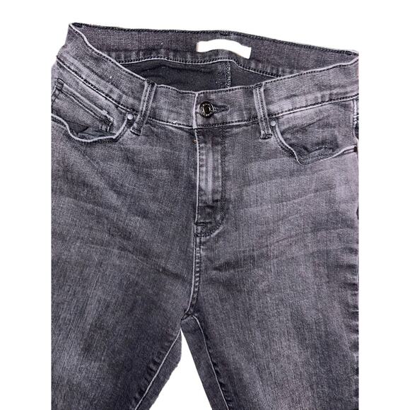 Pacsun Distressed Black Wash High Rise‎ Skinny Jeans Ripped Knee Raw Hem - Picture 11 of 11